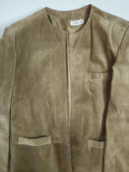 Talbots Jackets & Blazers - Talbots Taupe Suede Open-Front Jacket